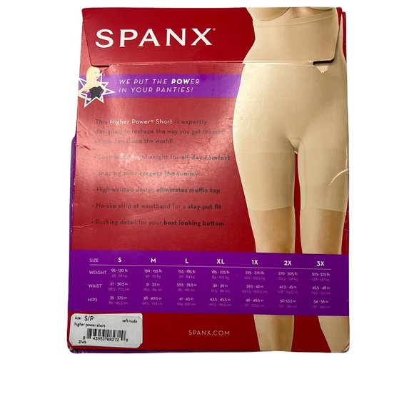 SPANX Higher Power Short Tummy Control High-Waisted Power Short 2745 Soft Nude S - Picture 11 of 13